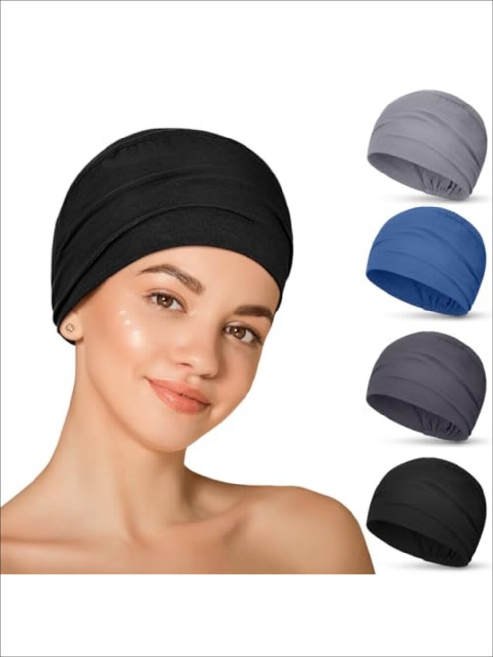Cotton Chemo Sleep Cap Women Stretchy Headwear Hair Loss Turban
